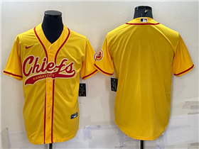 Kansas City Chiefs Gold Baseball Cool Base Team Jersey