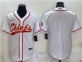 Kansas City Chiefs White Baseball Cool Base Team Jersey