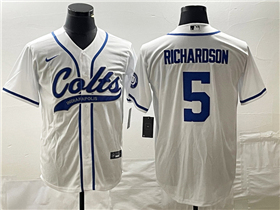 Indianapolis Colts #5 Anthony Richardson White Baseball Jersey