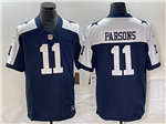 Dallas Cowboys #11 Micah Parsons Thanksgiving Blue Vapor F.U.S.E. Limited Jersey