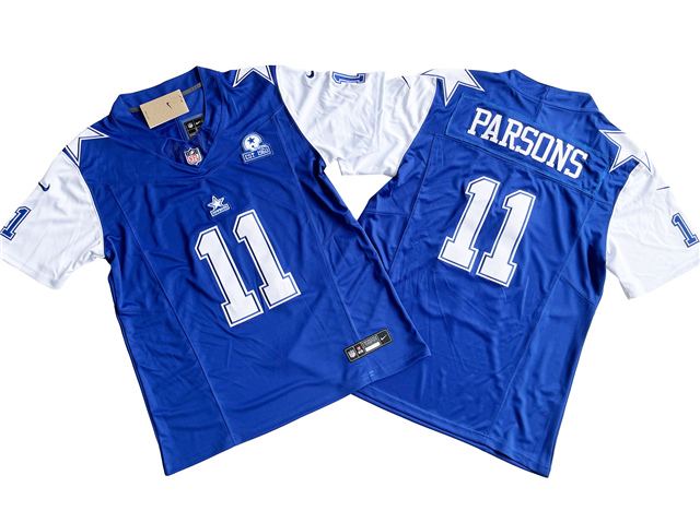 Dallas Cowboys #11 Micah Parsons Throwback Blue Vapor F.U.S.E. Limited Jersey