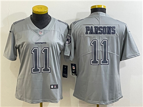Dallas Cowboys #11 Micah Parsons Women's Gray Atmosphere Fashion Limited Jersey