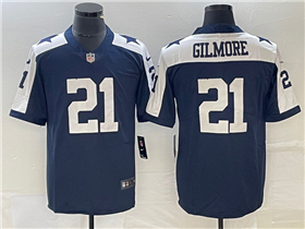 Dallas Cowboys #21 Stephon Gilmore Thanksgiving Blue Vapor Limited Jersey