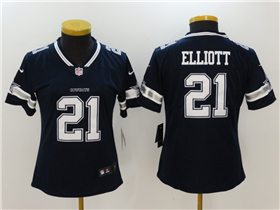 Dallas Cowboys #21 Ezekiel Elliott Women's Blue Vapor Limited Jersey