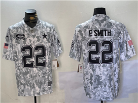 Dallas Cowboys #22 Emmitt Smith Arctic Camo 2024 Salute To Service Limited Jersey