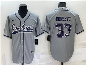 Dallas Cowboys #33 Tony Dorsett Gray Baseball Cool Base Jersey