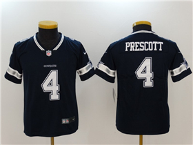 Dallas Cowboys #4 Dak Prescott Youth Blue Vapor Limited Jersey