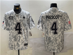 Dallas Cowboys #4 Dak Prescott Arctic Camo 2024 Salute To Service Limited Jersey