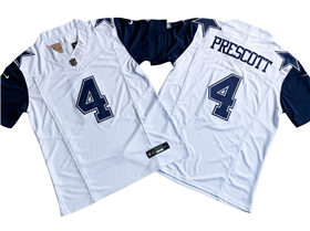 Dallas Cowboys #4 Dak Prescott Alternate White Vapor F.U.S.E. Limited Jersey