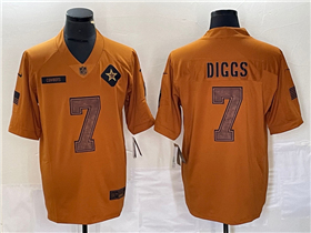 Dallas Cowboys #7 Trevon Diggs 2023 Brown Salute To Service Limited Jersey