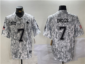 Dallas Cowboys #7 Trevon Diggs Arctic Camo 2024 Salute To Service Limited Jersey