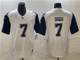 Dallas Cowboys #7 Trevon Diggs Alternate White Vapor F.U.S.E. Limited Jersey