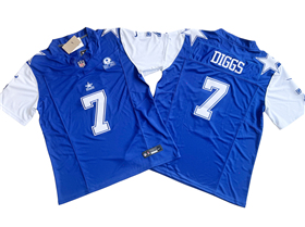 Dallas Cowboys #7 Trevon Diggs Throwback Blue Vapor F.U.S.E. Limited Jersey