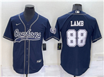 Dallas Cowboys #88 CeeDee Lamb Navy Baseball Cool Base Jersey