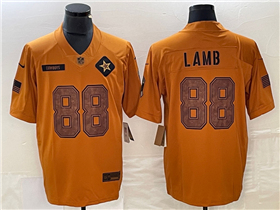 Dallas Cowboys #88 CeeDee Lamb 2023 Brown Salute To Service Limited Jersey