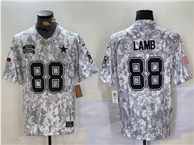 Dallas Cowboys #88 CeeDee Lamb Arctic Camo 2024 Salute To Service Limited Jersey