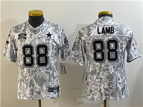 Dallas Cowboys #88 CeeDee Lamb Youth Arctic Camo 2024 Salute To Service Limited Jersey