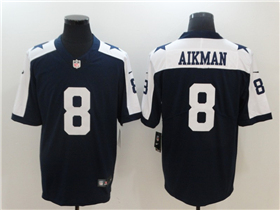 Dallas Cowboys #8 Troy Aikman Thanksgiving Blue Vapor Limited Jersey