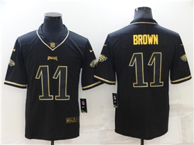 Philadelphia Eagles #11 A.J. Brown Black Gold Vapor Limited Jersey