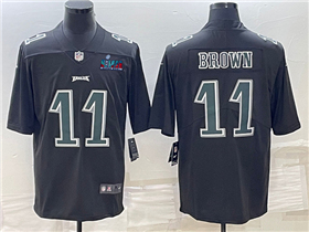 Philadelphia Eagles #11 A.J. Brown Black Fashion Super Bowl LVII Limited Jersey