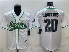 Philadelphia Eagles #20 Brian Dawkins White Baseball Cool Base Jersey