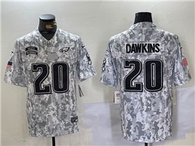 Philadelphia Eagles #20 Brian Dawkins Arctic Camo 2024 Salute To Service Limited Jersey