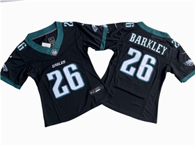 Philadelphia Eagles #26 Saquon Barkley Women's Black Vapor F.U.S.E. Limited Jersey