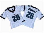 Philadelphia Eagles #26 Saquon Barkley Women's White Vapor F.U.S.E. Limited Jersey