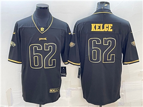 Philadelphia Eagles #62 Jason Kelce Black Gold Vapor Limited Jersey