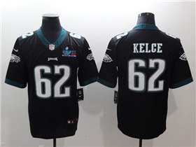 Philadelphia Eagles #62 Jason Kelce Black Super Bowl LVII Limited Jersey