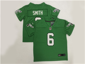 Philadelphia Eagles #6 DeVonta Smith Toddler Kelly Green Vapor Limited Jersey