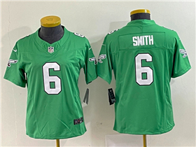 Philadelphia Eagles #6 DeVonta Smith Women's Kelly Green Vapor F.U.S.E. Limited Jersey