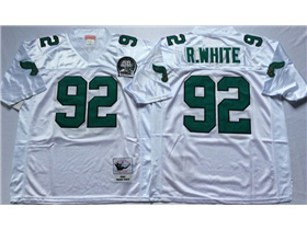 Philadelphia Eagles #92 Reggie White 1992 Throwback White Jersey