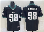 Philadelphia Eagles #98 Jalen Carter Black Vapor Limited Jersey