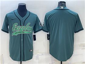 Philadelphia Eagles Green Baseball Cool Base Team Jersey