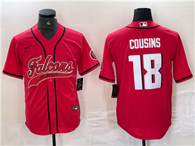 Atlanta Falcons #18 Kirk Cousins Red Baseball Cool Base Jersey