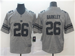 New York Giants #26 Saquon Barkley Gray Gridiron Gray Vapor Limited Jersey