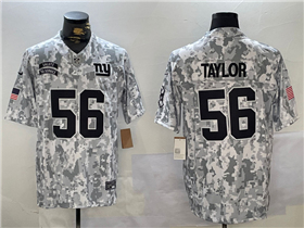 New York Giants #56 Lawrence Taylor Arctic Camo 2024 Salute To Service Limited Jersey