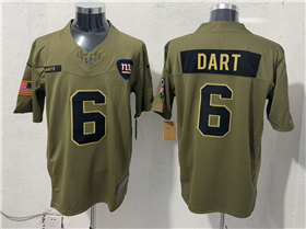 New York Giants #6 Jaxson Dart Olive 2025 Salute To Service Limited Jersey