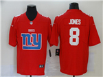 New York Giants #8 Daniel Jones Red Team Big Logo Vapor Limited Jersey