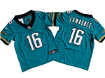 Jacksonville Jaguars #16 Trevor Lawrence Youth Teal Prowler Throwback Vapor F.U.S.E. Limited Jersey