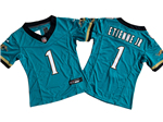 Jacksonville Jaguars #1 Travis Etienne Women's Teal Prowler Throwback Vapor F.U.S.E. Limited Jersey