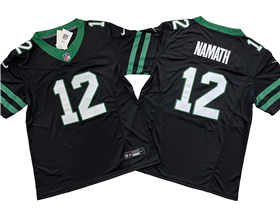 New York Jets #12 Joe Namath Legacy Black Vapor F.U.S.E. Limited Jersey