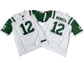 New York Jets #12 Joe Namath White Classic Vapor F.U.S.E. Limited Jersey