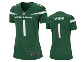 New York Jets #1 Sauce Gardner Women's Green Vapor Limited Jersey