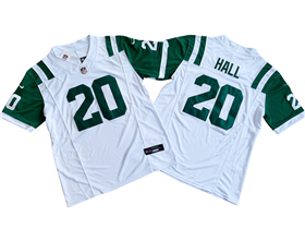 New York Jets #20 Breece Hall White Classic Vapor F.U.S.E. Limited Jersey