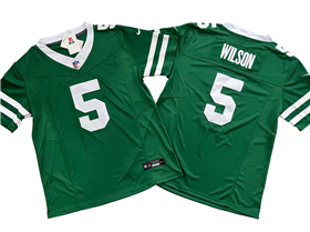 New York Jets #5 Garrett Wilson Legacy Green Vapor F.U.S.E. Limited Jersey