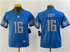 Detroit Lions #16 Jared Goff Youth Blue Vapor Limited Jersey
