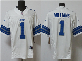 Detroit Lions #1 Jameson Williams White Vapor F.U.S.E. Limited Jersey