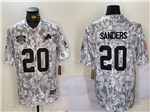 Detroit Lions #20 Barry Sanders Arctic Camo 2024 Salute To Service Limited Jersey